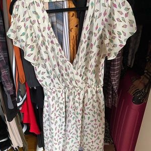 Forever 21 backless fit and flare ice cream dress